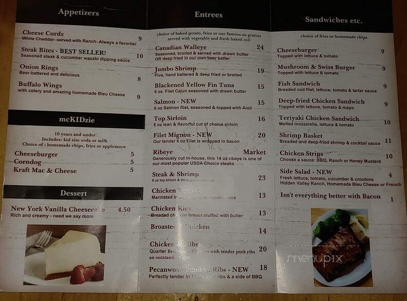 McKenzie Landing - Spooner, WI menu_pic