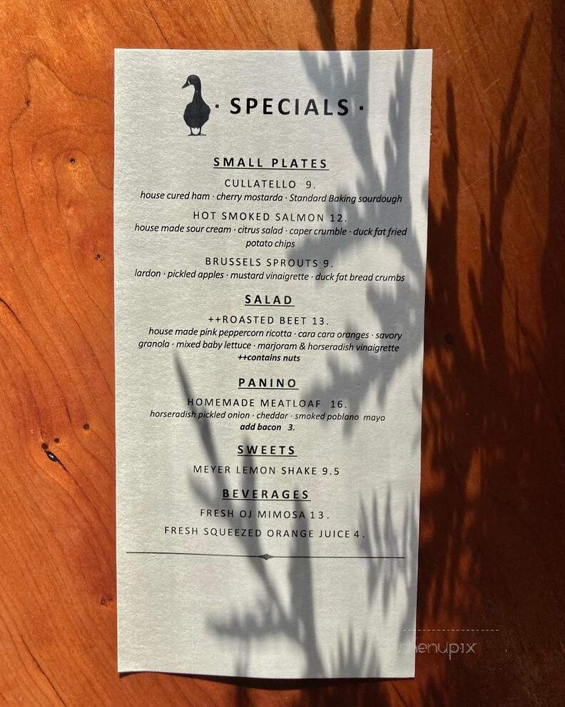 Duck Fat - Portland, ME menu_pic