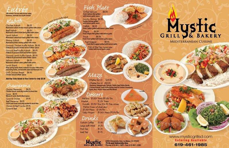 Mystic Grill - La Mesa, CA menu_pic