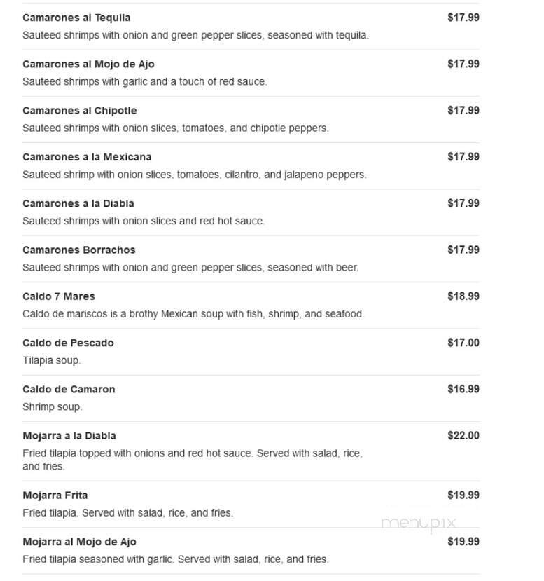 La Cabana - Wilmington, DE menu_pic