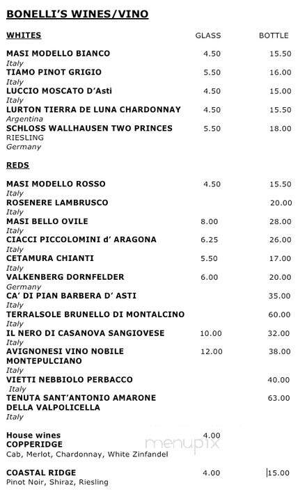 Bonelli's Cafe Italia - Pensacola, FL menu_pic