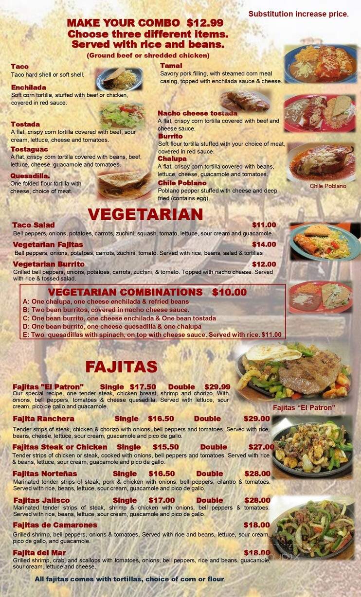 El Patron - Fort Atkinson, WI menu_pic