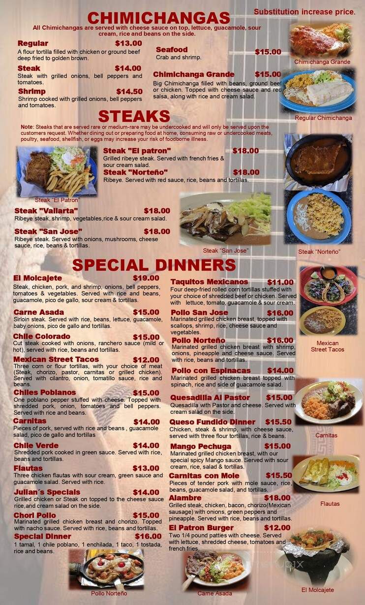 El Patron - Fort Atkinson, WI menu_pic