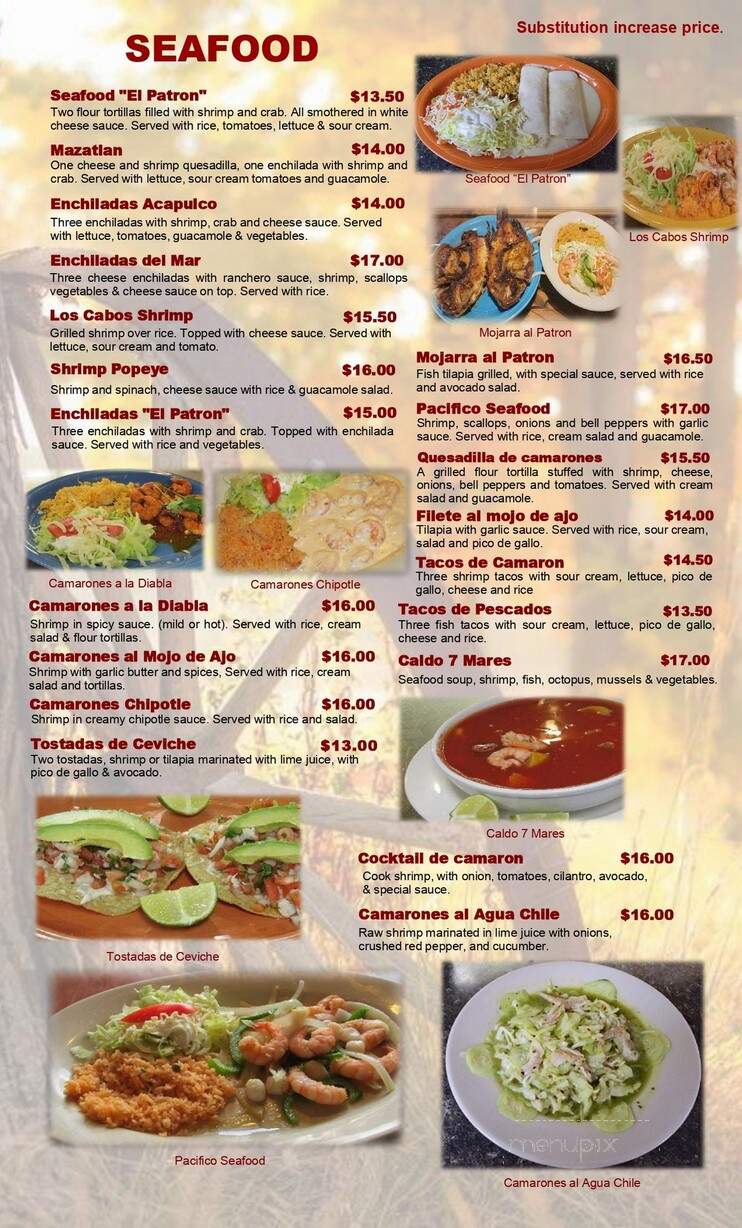 El Patron - Fort Atkinson, WI menu_pic