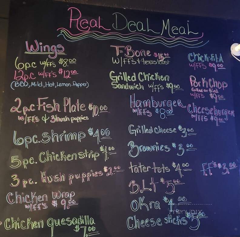 Commotions - Lagrange, GA menu_pic