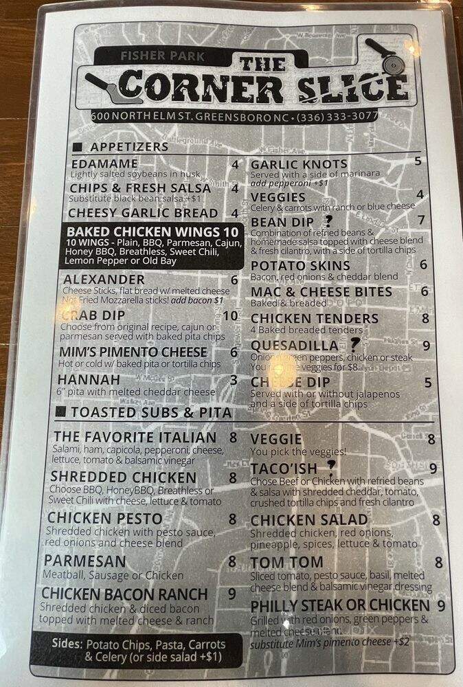 Corner Slice - Greensboro, NC menu_pic