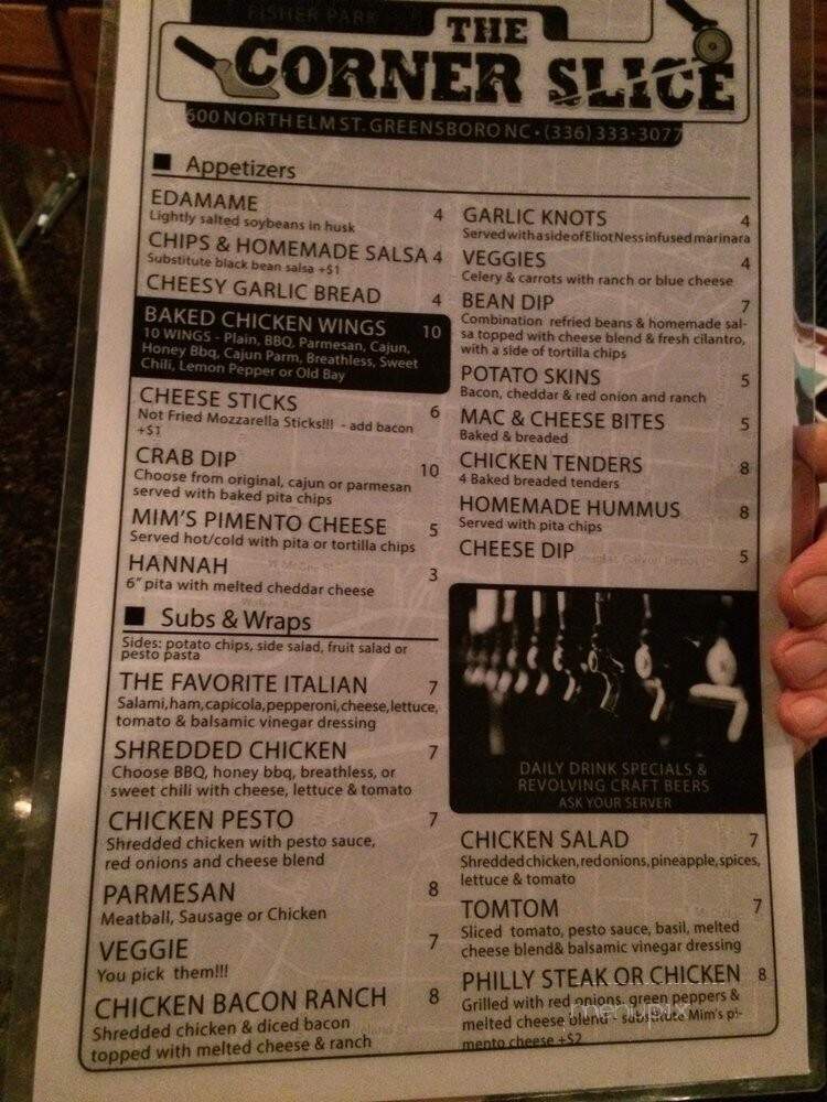Corner Slice - Greensboro, NC menu_pic