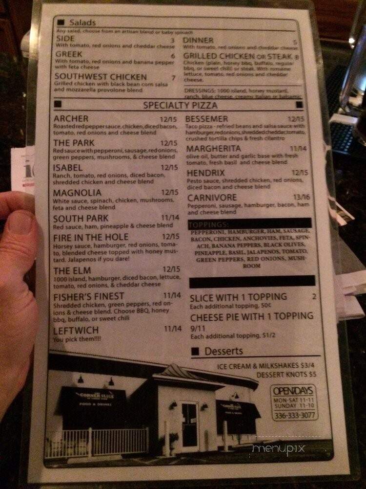 Corner Slice - Greensboro, NC menu_pic
