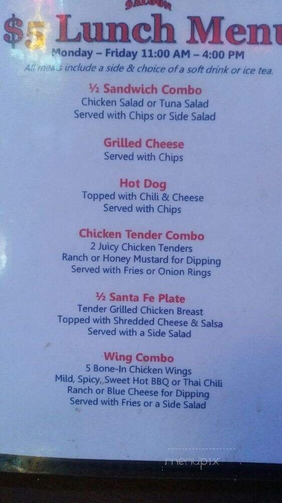 Lone Star Saloon - Richmond, TX menu_pic