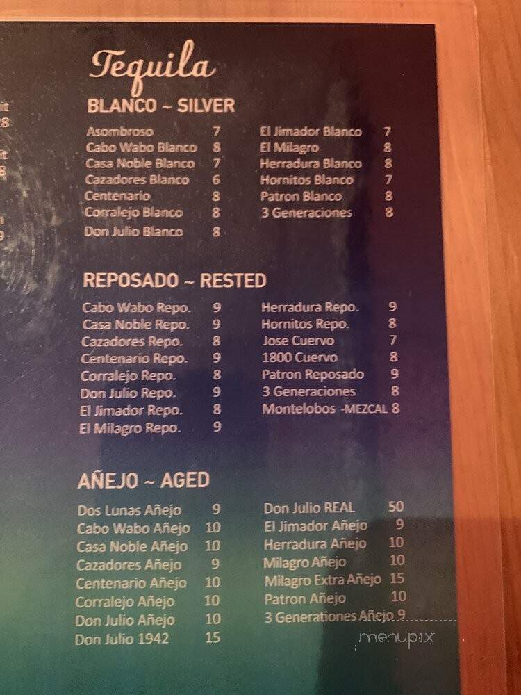 Su Casa Restaurante - South Haven, MI menu_pic