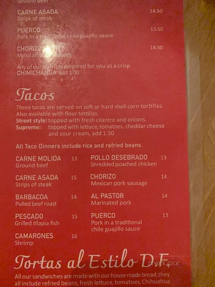 Su Casa Restaurante - South Haven, MI menu_pic