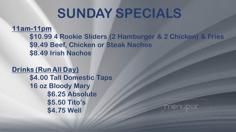 Blarney's Pub & Casino - Mitchell, SD menu_pic