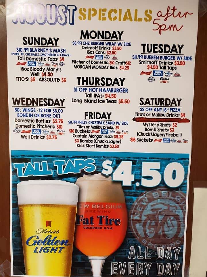 Blarney's Pub & Casino - Mitchell, SD menu_pic