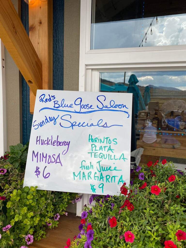 Red's Blue Goose Saloon - Gardiner, MT menu_pic