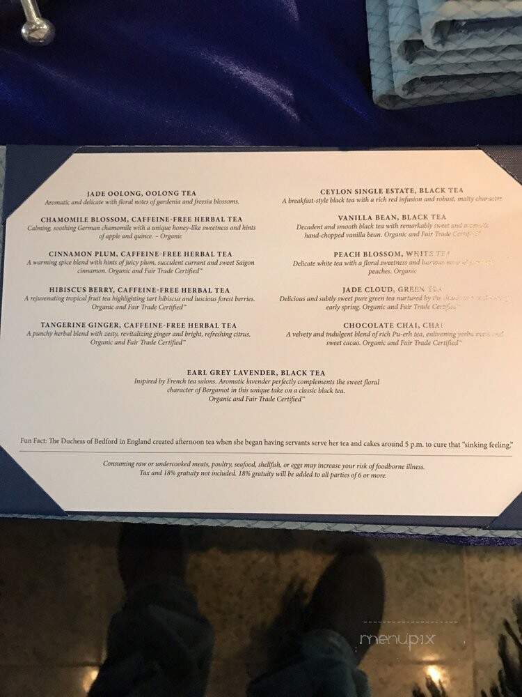 Blu Bar and Lounge - Milwaukee, WI menu_pic