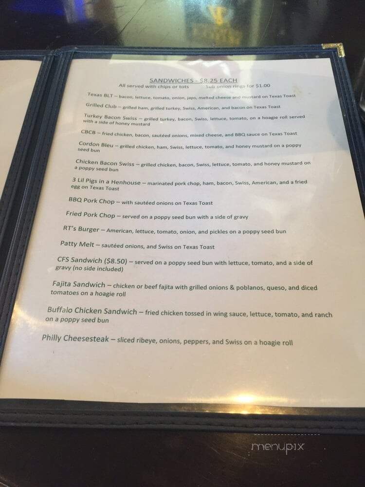 RT's Neighborhood Bar - Denton, TX menu_pic