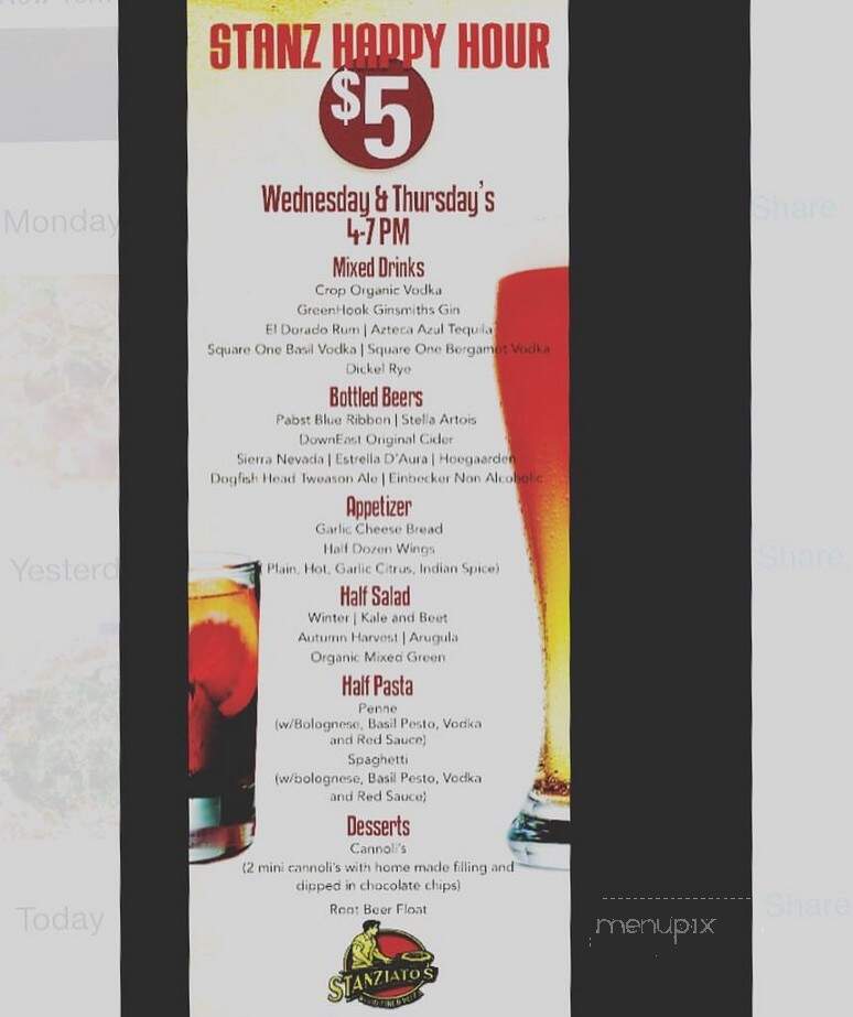 Stanziato's - Danbury, CT menu_pic