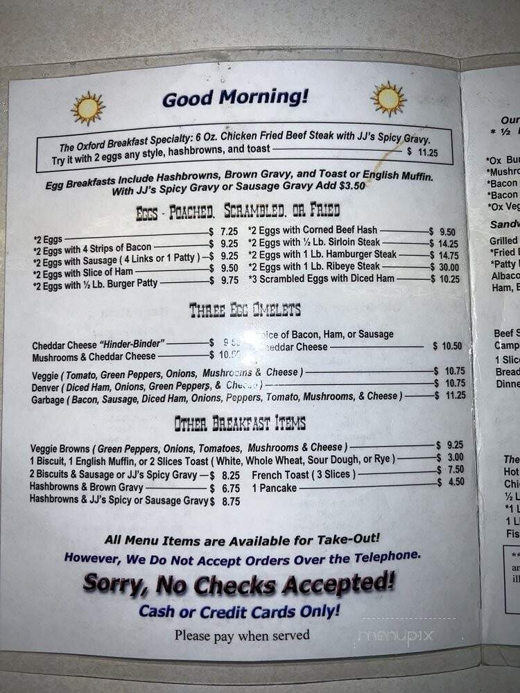 The Oxford - Missoula, MT menu_pic