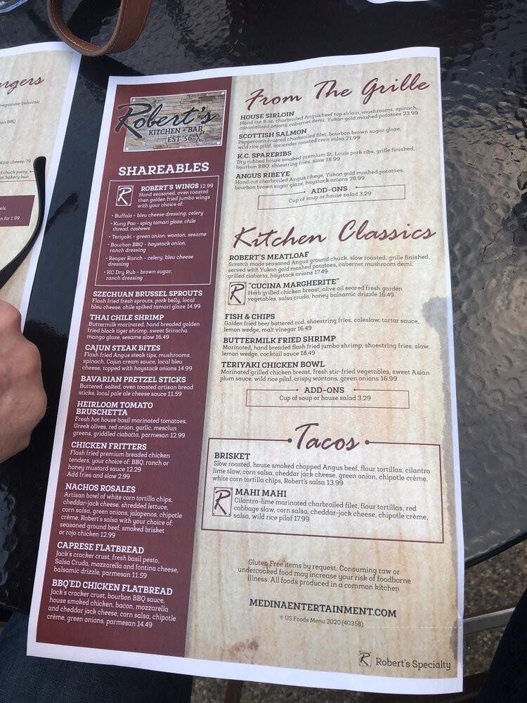 Robert's - Hamel, MN menu_pic