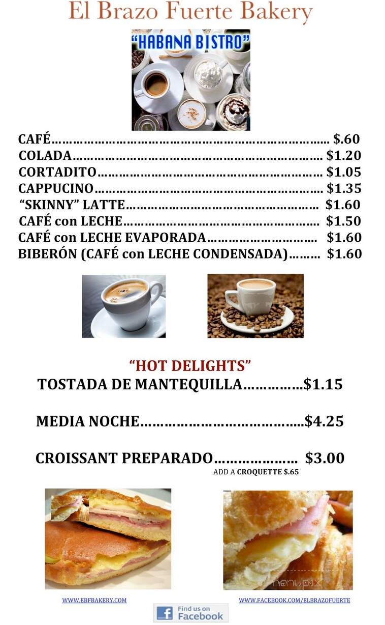 El Brazo Fuerte Bakery - Miami, FL menu_pic