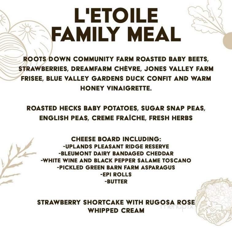 L'Etoile - Madison, WI menu_pic