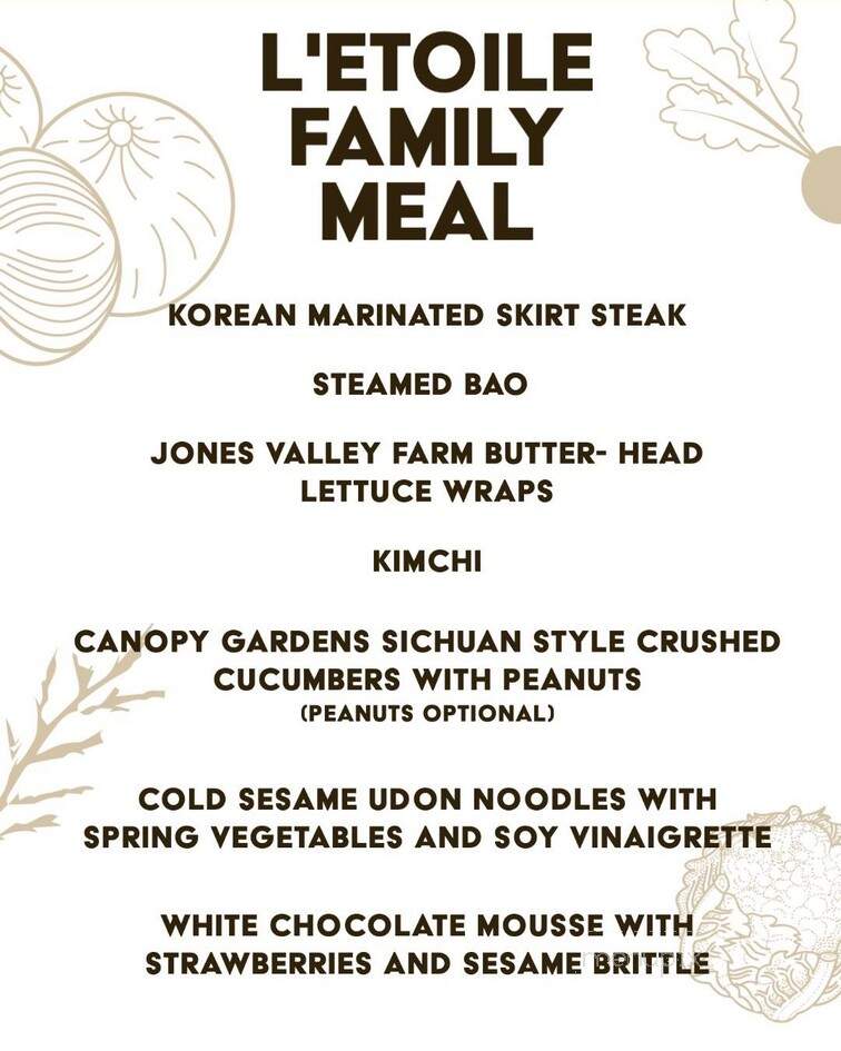 L'Etoile - Madison, WI menu_pic