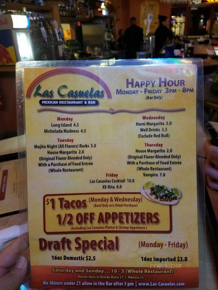 Las Casuelas - Modesto, CA menu_pic