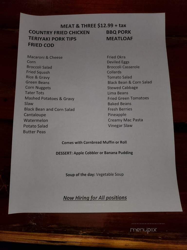 Esso Club - Clemson, SC menu_pic