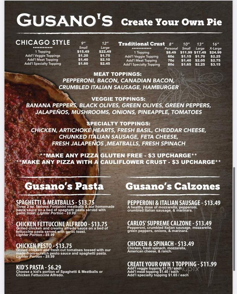 Gusano's - Joplin, MO menu_pic