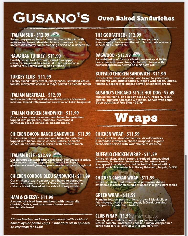 Gusano's - Joplin, MO menu_pic