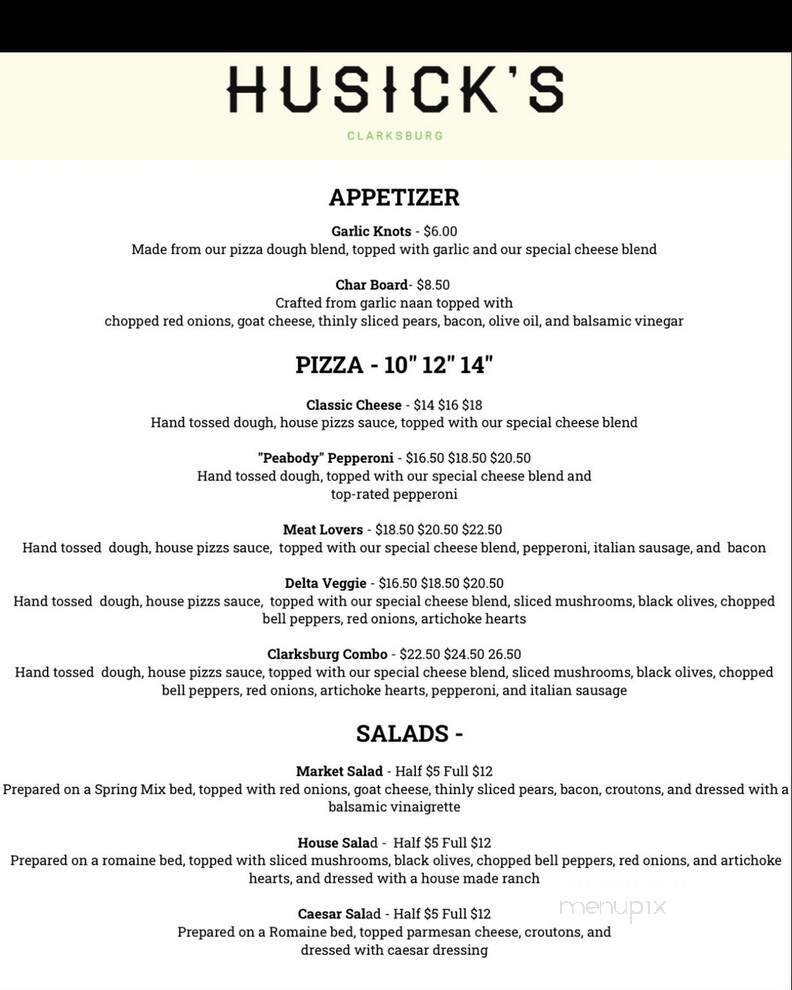 Husick Hardware & Deli - Clarksburg, CA menu_pic