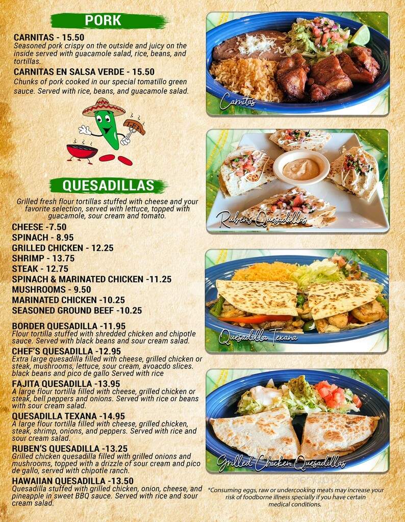 Wholly Guacamole Mexican Grill - Whitsett, NC menu_pic