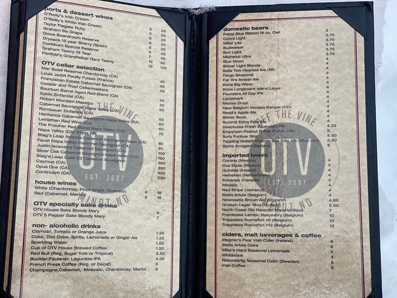 Off The Vine - Minot, ND menu_pic