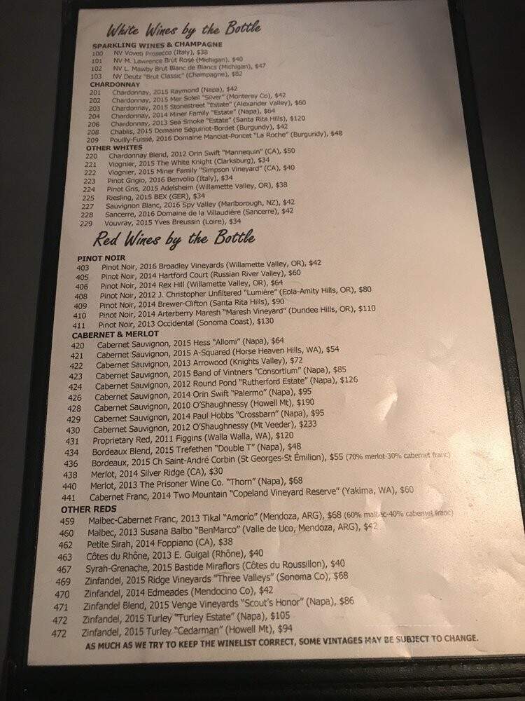 Adelle's Fine American Fare - Wheaton, IL menu_pic