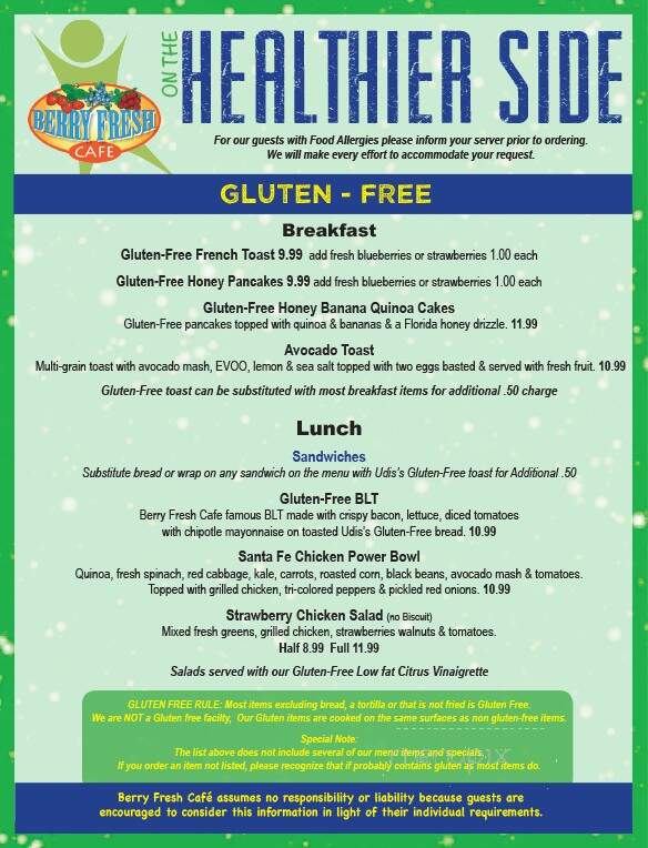 Berry Fresh Cafe - Port St Lucie, FL menu_pic
