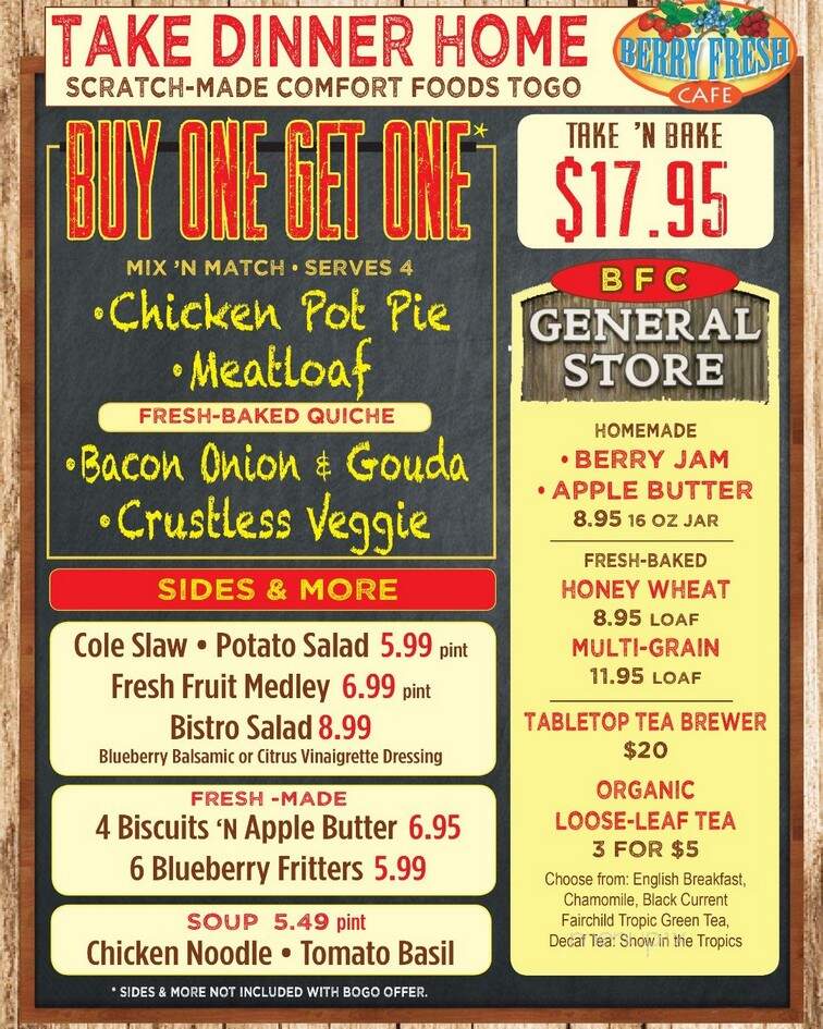 Berry Fresh Cafe - Port St Lucie, FL menu_pic