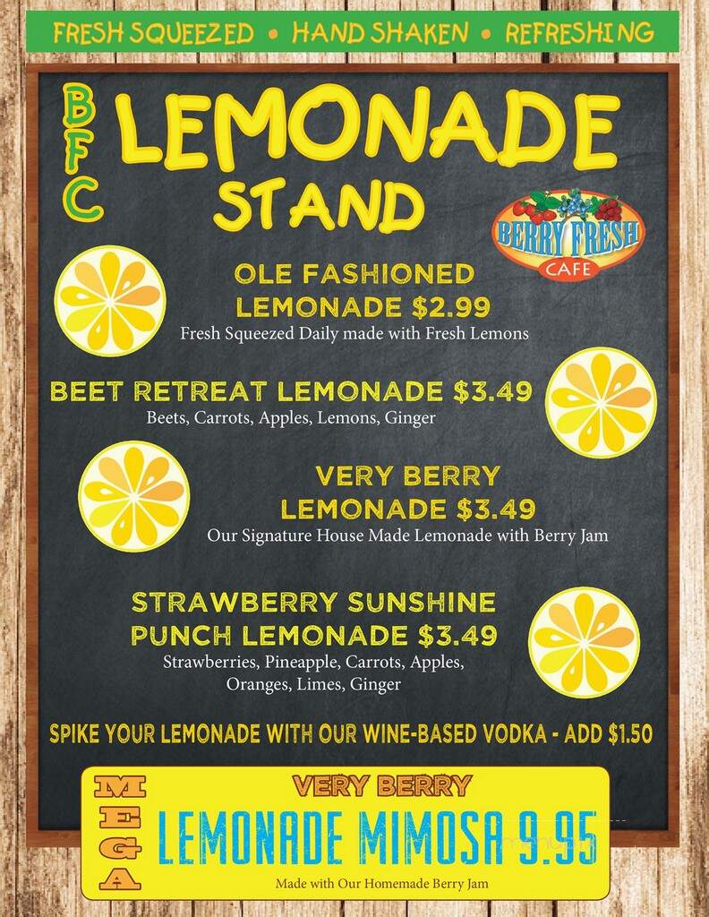 Berry Fresh Cafe - Port St Lucie, FL menu_pic