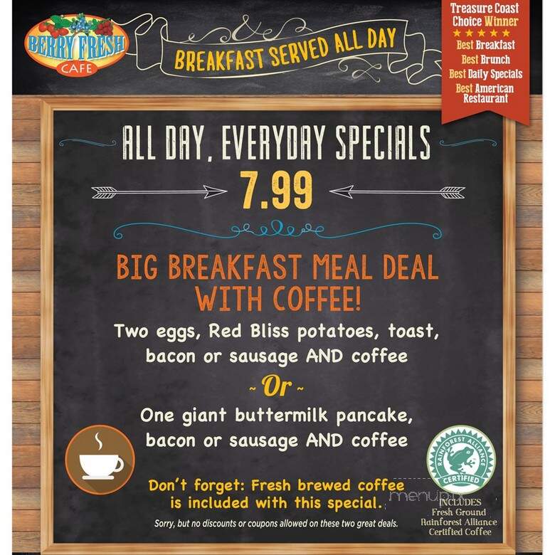 Berry Fresh Cafe - Port St Lucie, FL menu_pic
