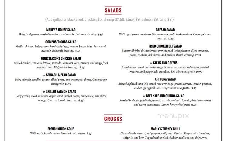 Marly's of Wilton - Wilton, CT menu_pic