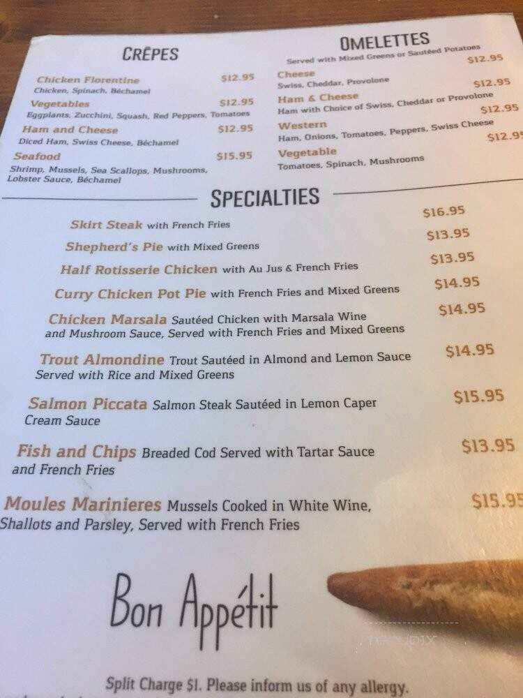 Rendez-Vous French Bakery & Bistro - Oakland Park, FL menu_pic