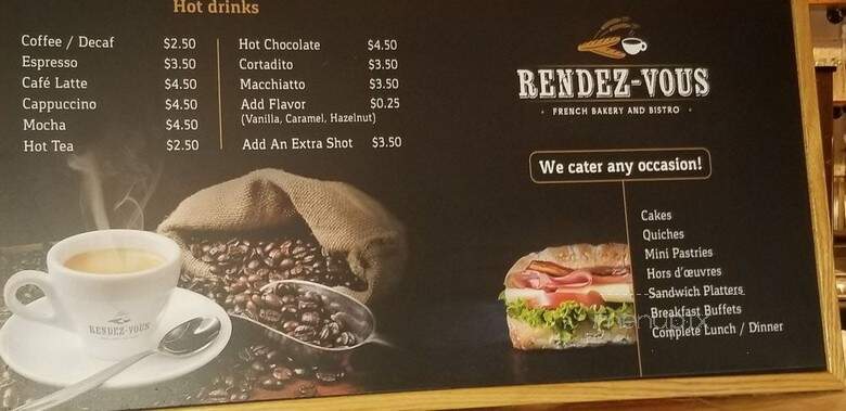 Rendez-Vous French Bakery & Bistro - Oakland Park, FL menu_pic