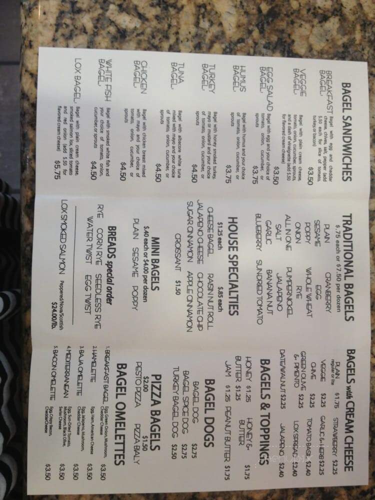 House of Bagels - Concord, CA menu_pic