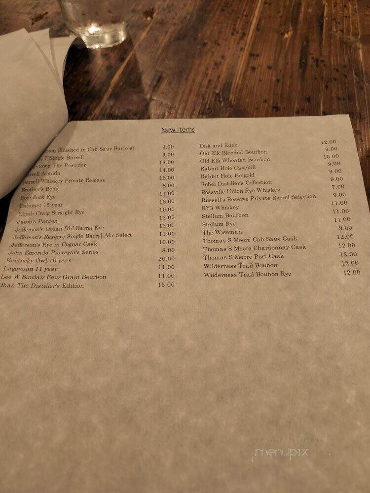 The Nook - Huntsville, AL menu_pic