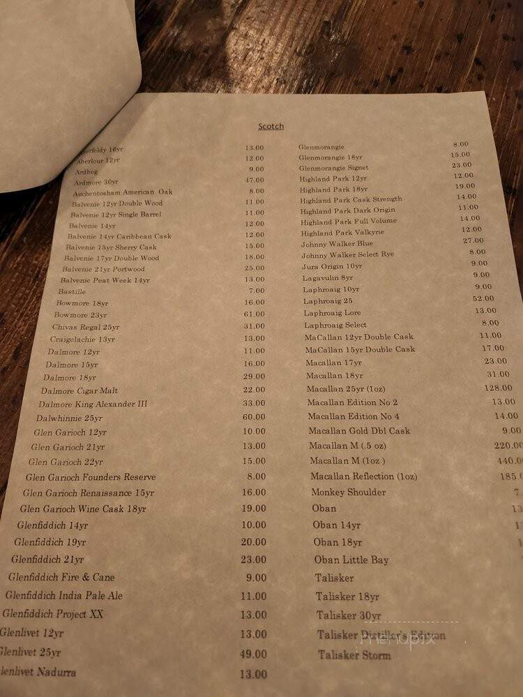 The Nook - Huntsville, AL menu_pic