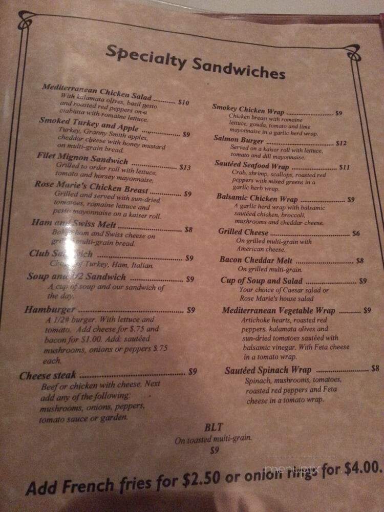 Rose Marie's Bakery - Bloomsburg, PA menu_pic