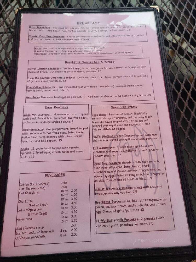 Mean Mr. Mustard's Cafe - Hendersonville, NC menu_pic