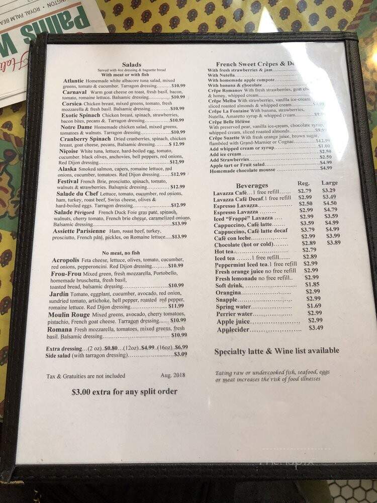 Paris Bakery & Cafe - West Palm Beach, FL menu_pic