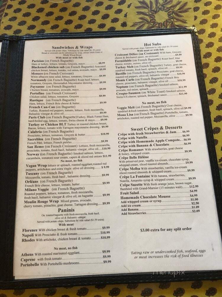 Paris Bakery & Cafe - West Palm Beach, FL menu_pic