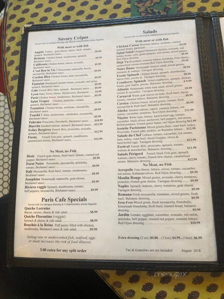 Paris Bakery & Cafe - West Palm Beach, FL menu_pic