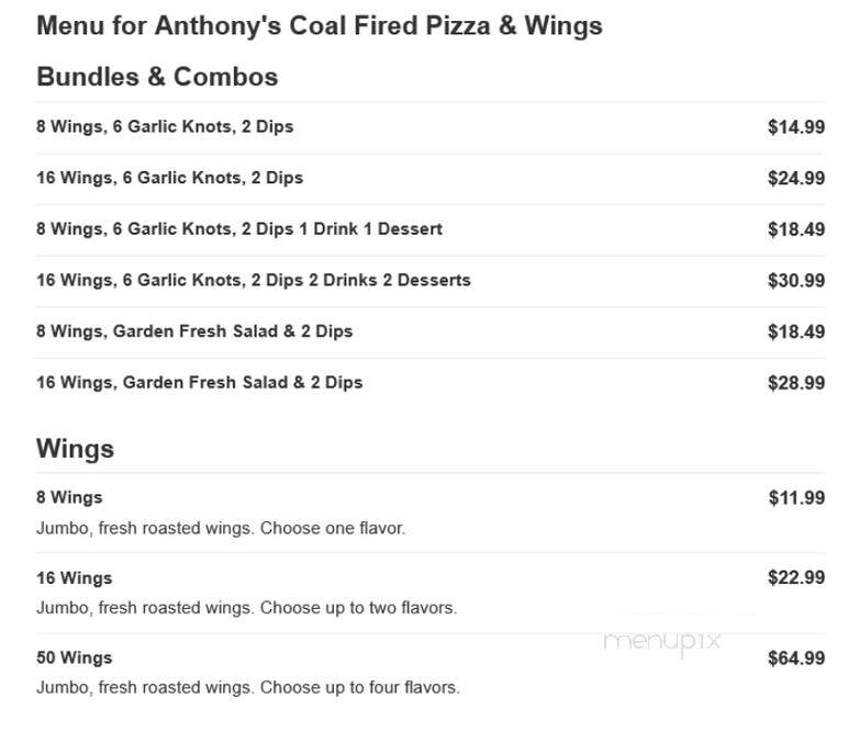 Anthony's Coal Fired Pizza - Stuart, FL menu_pic